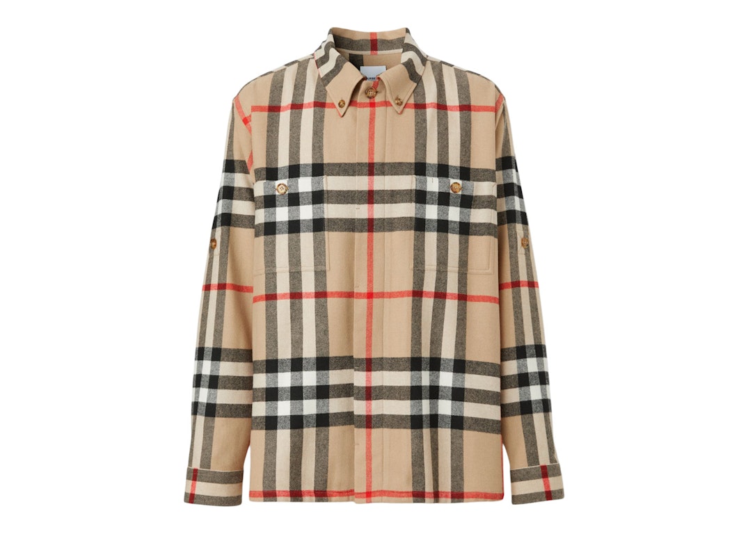 Pre-owned Burberry House Check Wool Cotton Shirt Archive Beige
