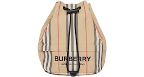 Burberry Icon Stripe Nylon Drawcord Pouch Archive Beige