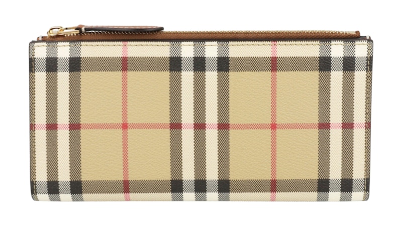 Burberry LS Large Check Bifold Wallet Archive Beige