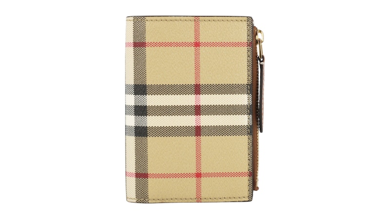 Burberry LS Small Check Bifold Wallet DFC Archive Beige