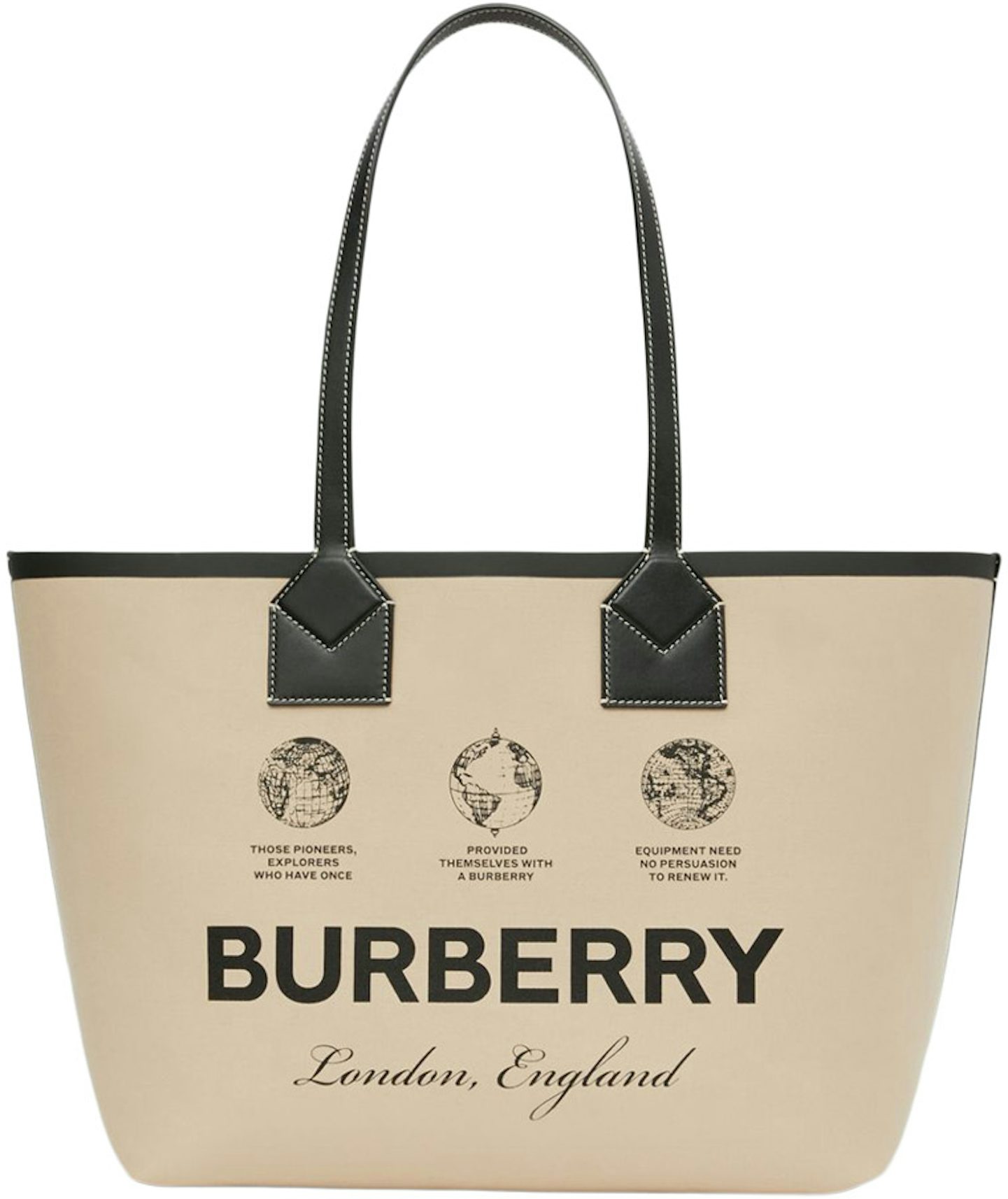 Burberry Horseferry Small Logo Printed Tote Bag in Gray