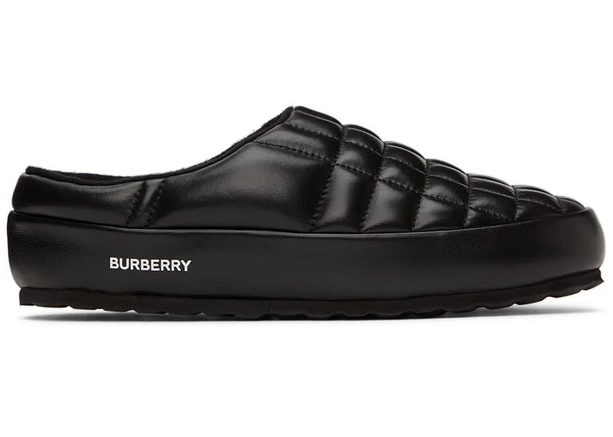 Burberry Leather Quilted Slipper Black