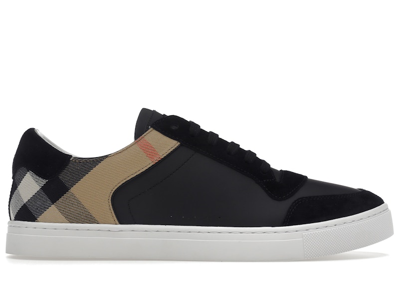 Burberry house check and leather sneakers best sale