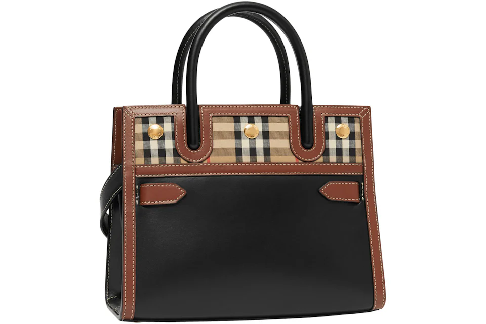 Burberry medium vintage check two handle title bag Clearance