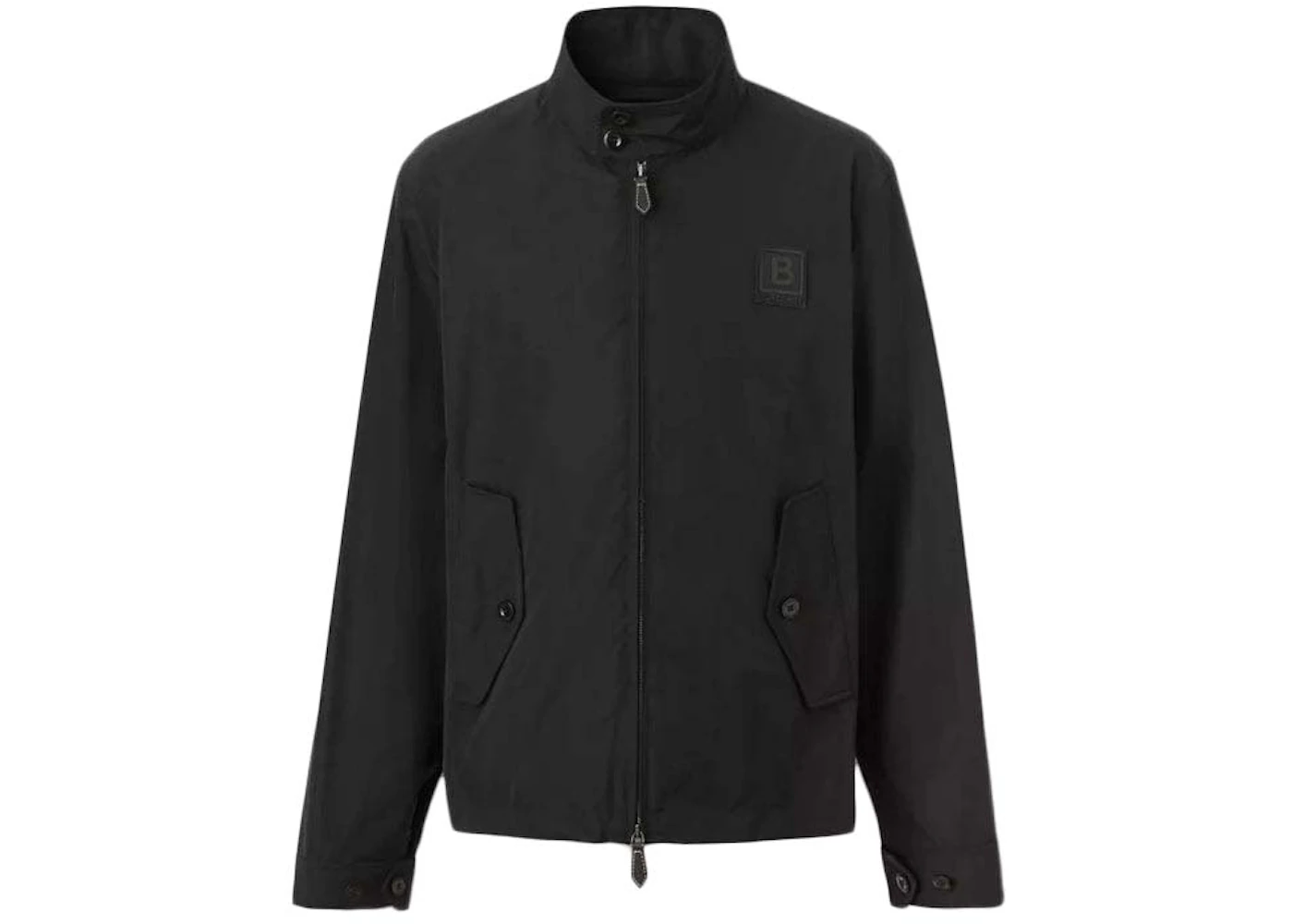 Burberry Letter Graphic Applique Harrington Jacket Black Men's US