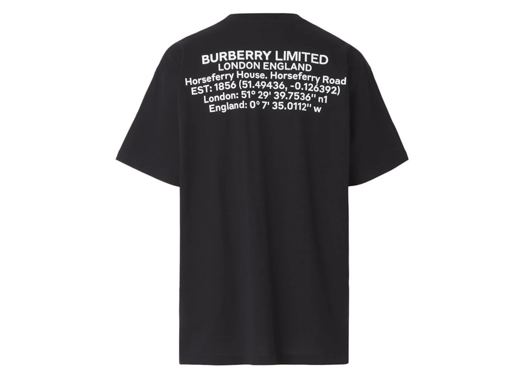 Pre-owned Burberry Location Print T-shirt Black