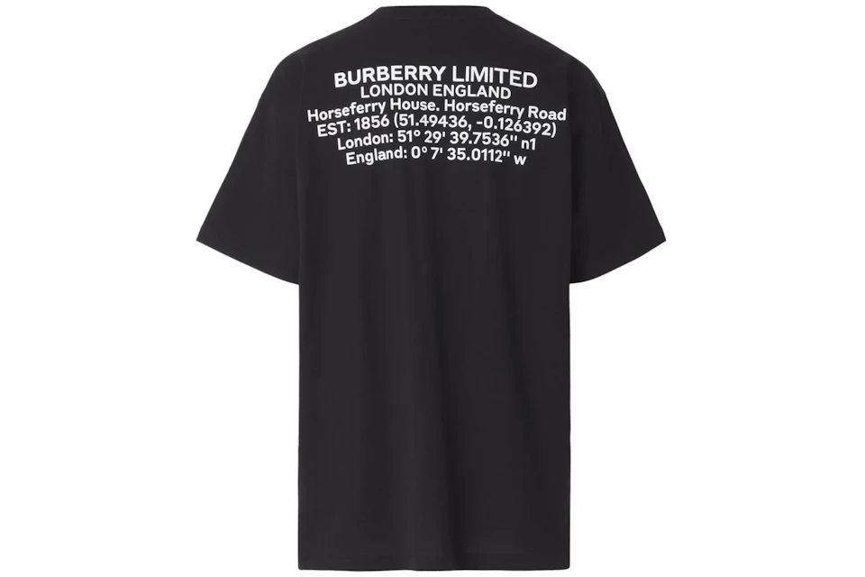 Burberry Location Print T-Shirt Black