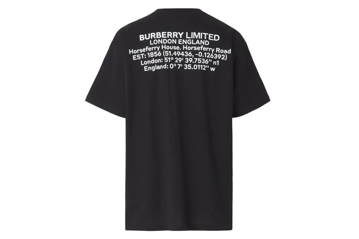 Pre-owned Burberry Location Print T-shirt Black