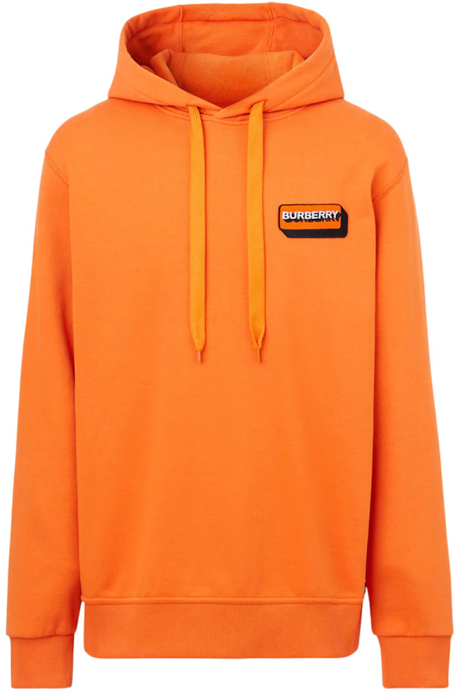 Burberry Logo Applique Cotton Hoodie Dark Orange/Orange - SS22 - US