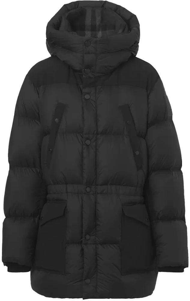 Burberry Logo Applique Nylon Puffer Coat Black Men's - GB