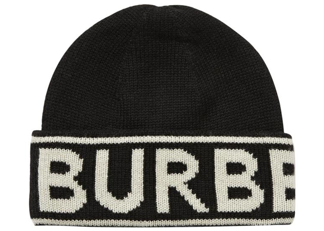 Pre-owned Burberry Logo Beanie Black