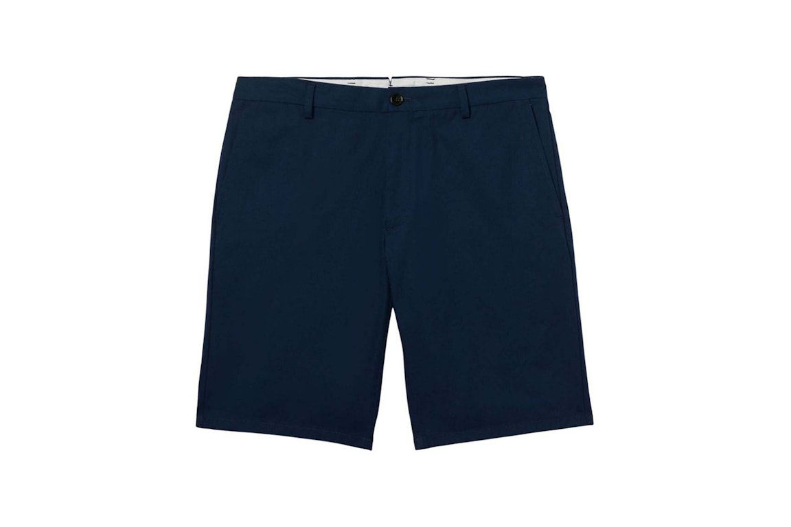 Pre-owned Burberry Logo Chino Shorts Ink Blue