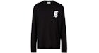 Burberry Logo Camiseta Manga Larga Algodón Negro