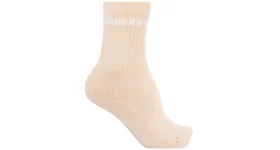 Burberry Logo Cotton Socks Peach