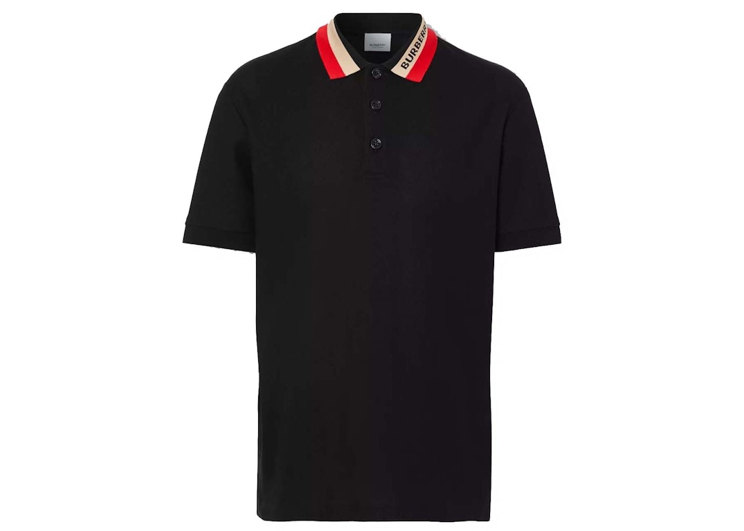 Pre-owned Burberry Logo Detail Cotton Piqué Polo Shirt Black