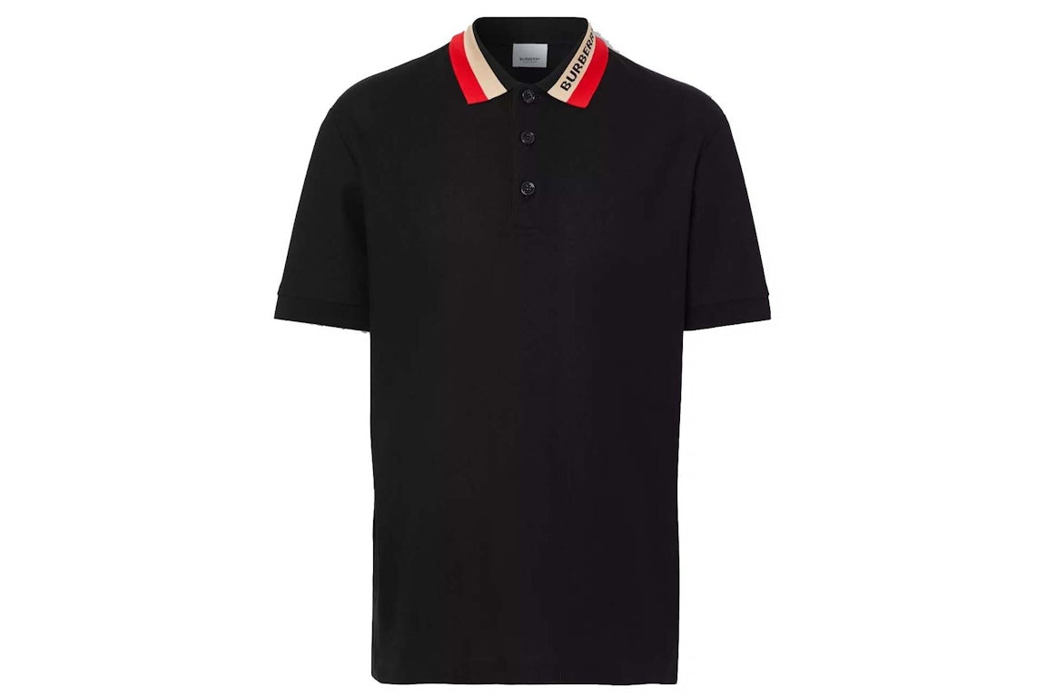 Pre-owned Burberry Logo Detail Cotton Piqué Polo Shirt Black