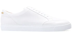 Burberry Logo Detail Leather Sneakers Optic White (Women's)