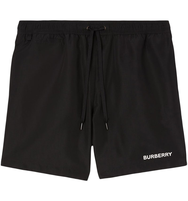 Short de bain Burberry Logo Detail Noir/Blanc Homme de la