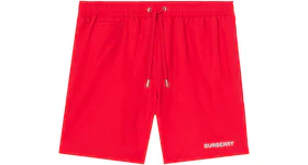 Burberry Logo Detail Swim Shorts Bright Red/White