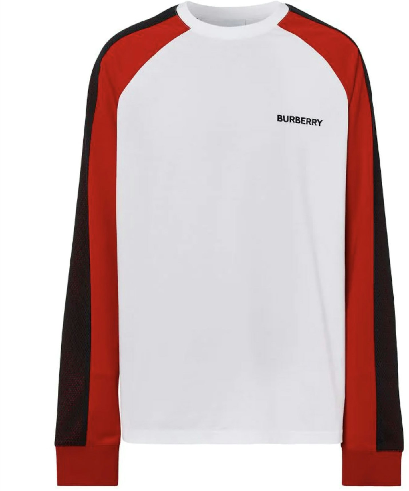 Burberry Logo-Embroidered Colour-Block Sweatshirt White/Red/Blue Men's US