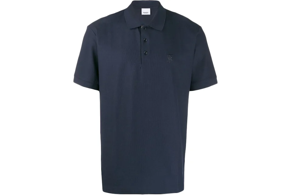 Burberry Logo Embroidered Polo Navy/Navy Men's - SS22 - US
