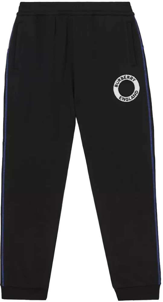 Burberry Logo Graphic Applique Jogging Pants Black - FW22 Men's - US