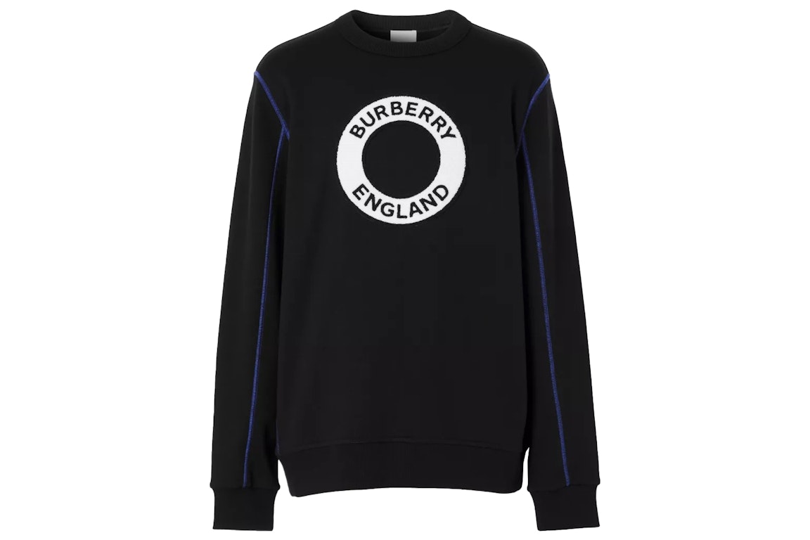 Pre-owned Burberry Logo Graphic Cotton Sweatshirt Black