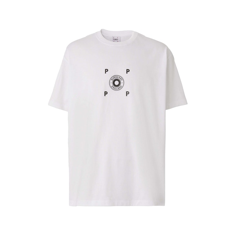 Pre-owned Burberry Logo Graphic Cotton T-shirt White