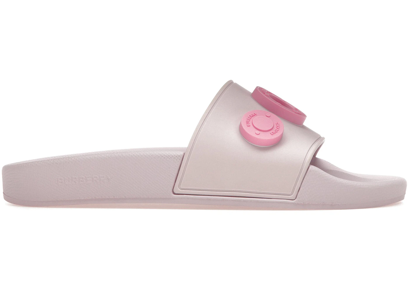 Burberry Logo Graphic Rubber Slide Pale Candy Pink (Women's