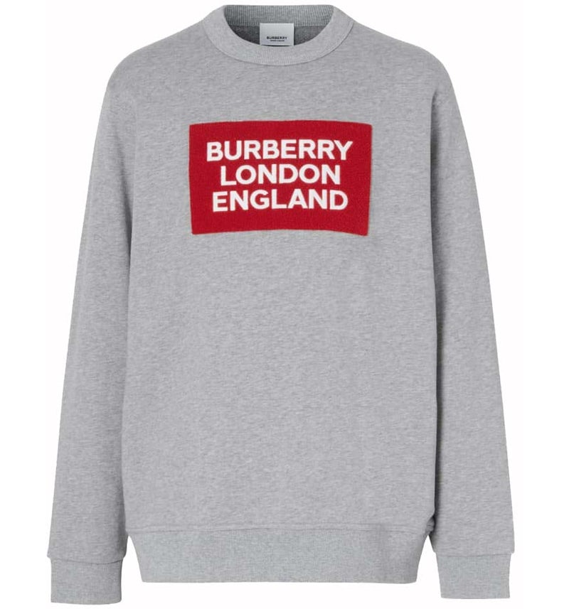 Burberry Brand Burberry Sweater Kids Purple Burberry Logo Patch