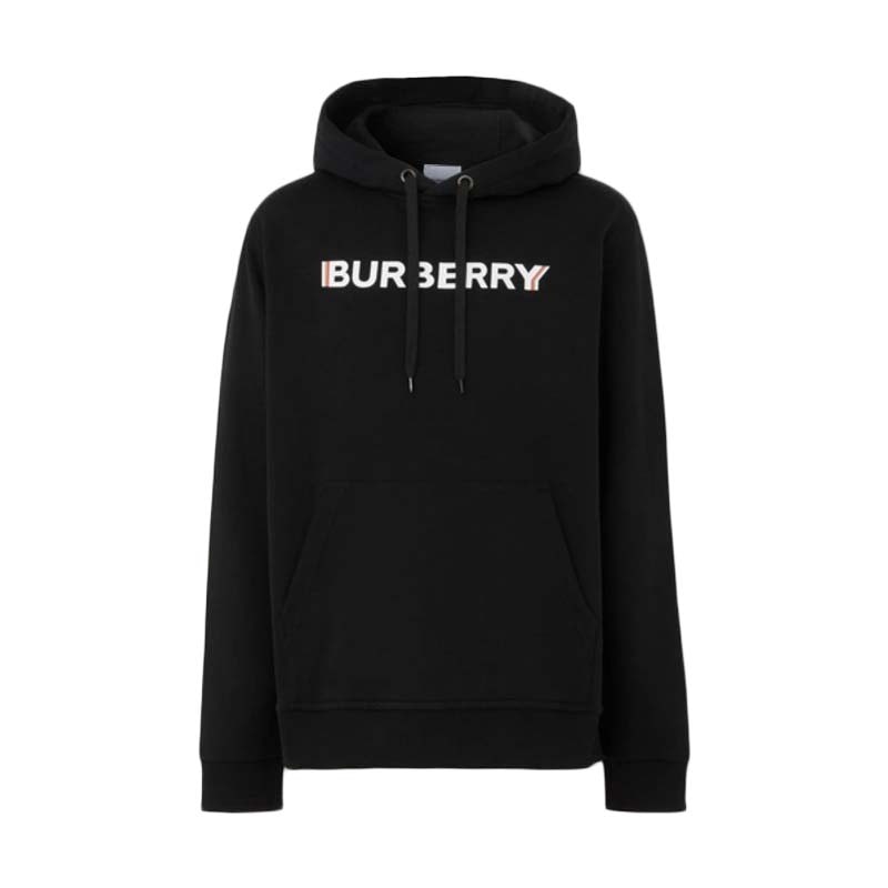 Black hoodie with online print