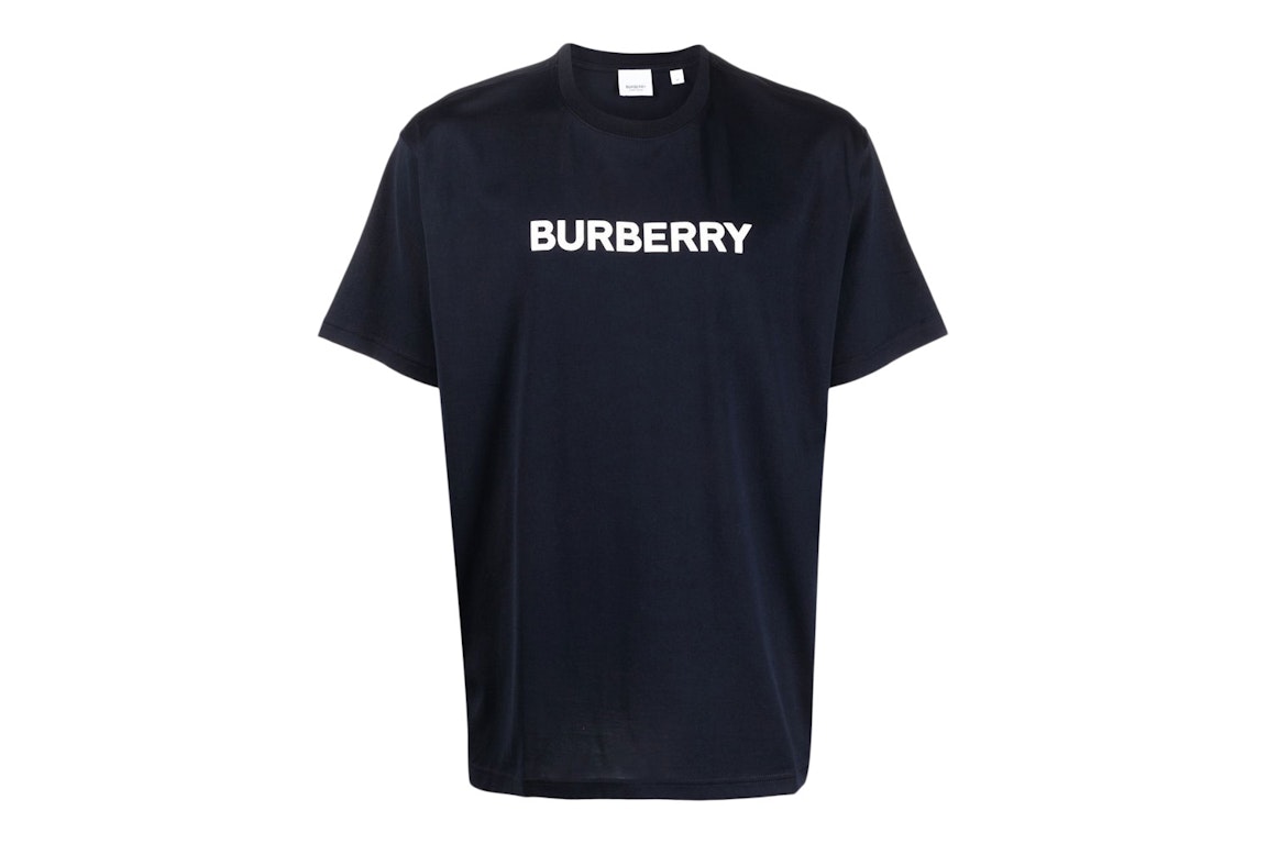 Pre-owned Burberry Logo Print Cotton Oversized T-shirt Black/blue/white