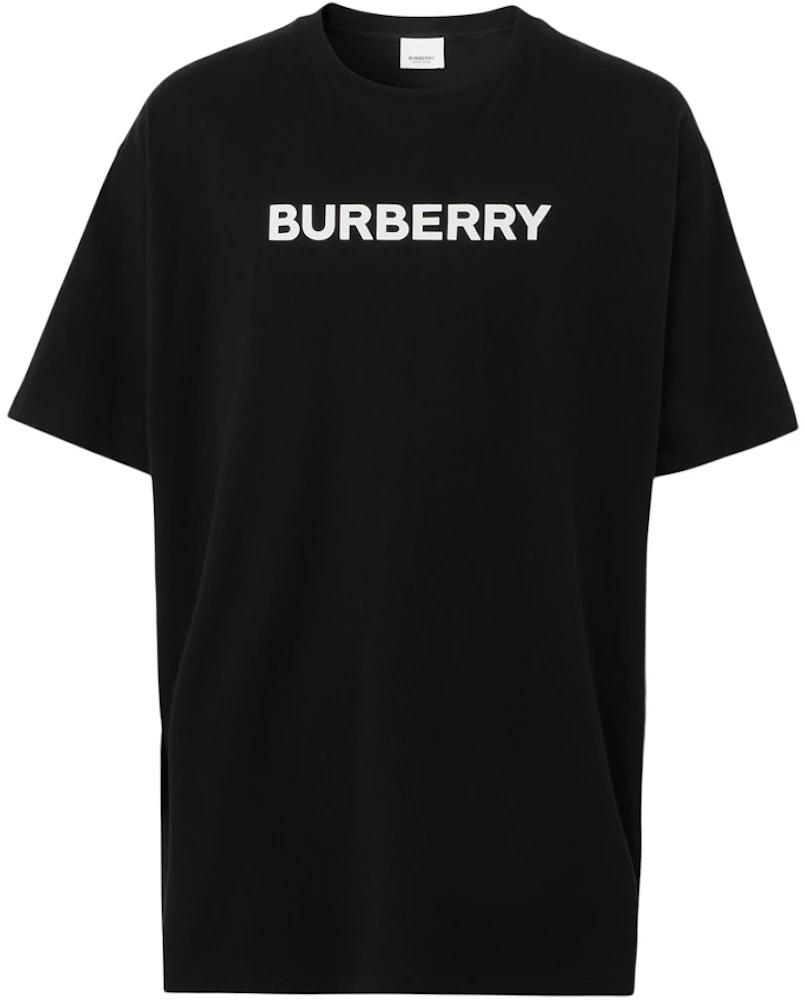 Burberry Logo Print Cotton Oversized T-shirt Black/White Men's - SS22 - US