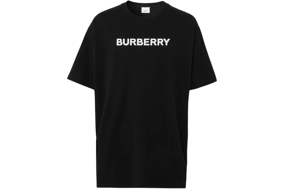 Burberry Logo Print Cotton Oversized T-shirt Black/White Men's - SS22 - US