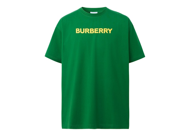 Burberry Camiseta oversize de algodon con estampado de logo negro azul blanco Hombre FW22 US