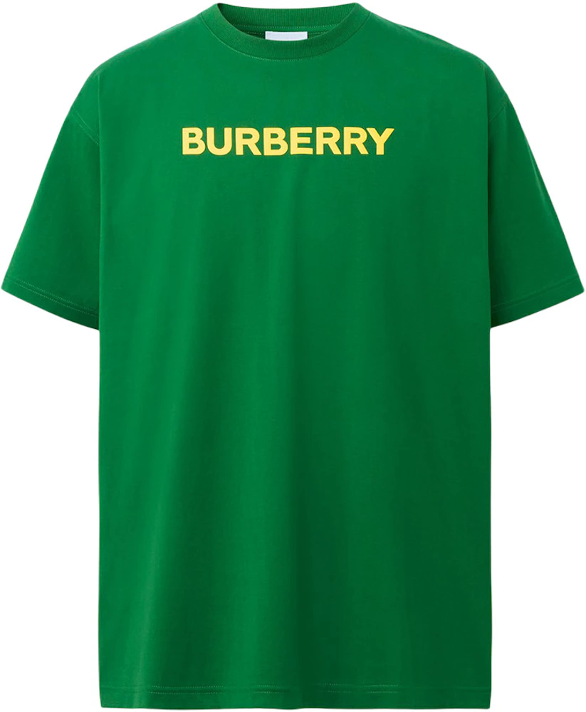 Burberry Logo Print Cotton Oversized - T-shirt SS22 Green/Yellow Ivy Men\'s - US