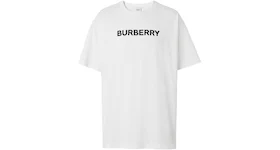 Burberry Logo Print Cotton Oversized T-shirt White/Black