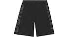 Burberry Logo Print Cotton Shorts Black