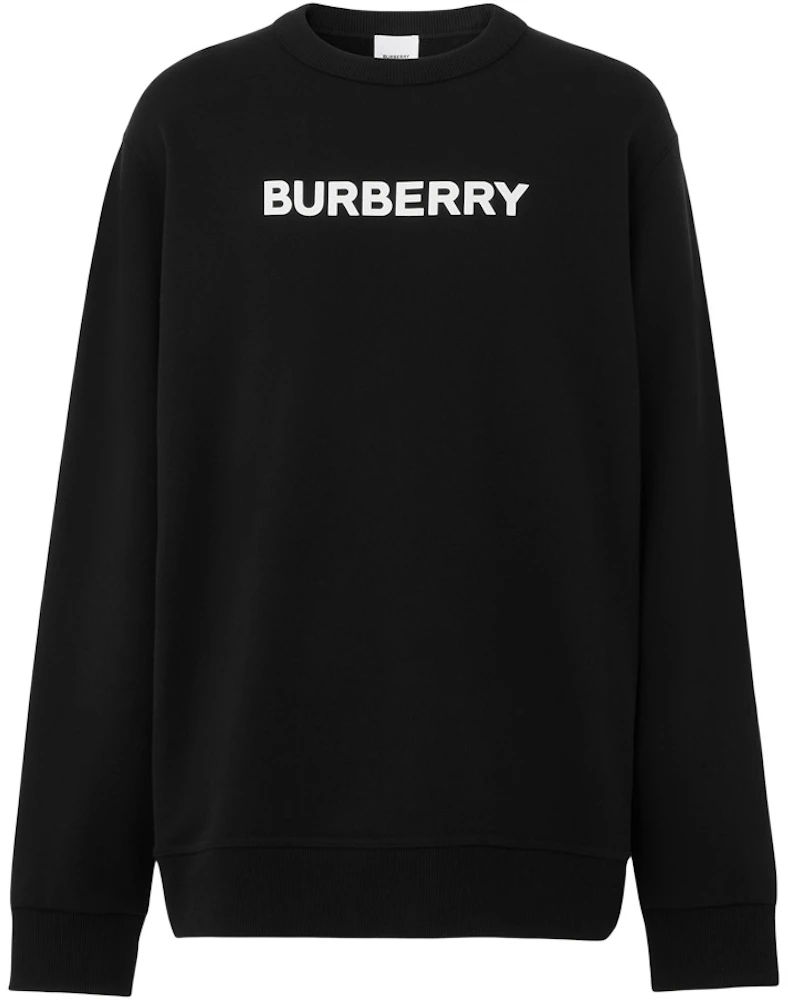 Burberry Logo Print Cotton Sweater Black/White Men's - SS22 - US