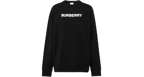 Burberry Logo Print Cotton Sweater Black/White