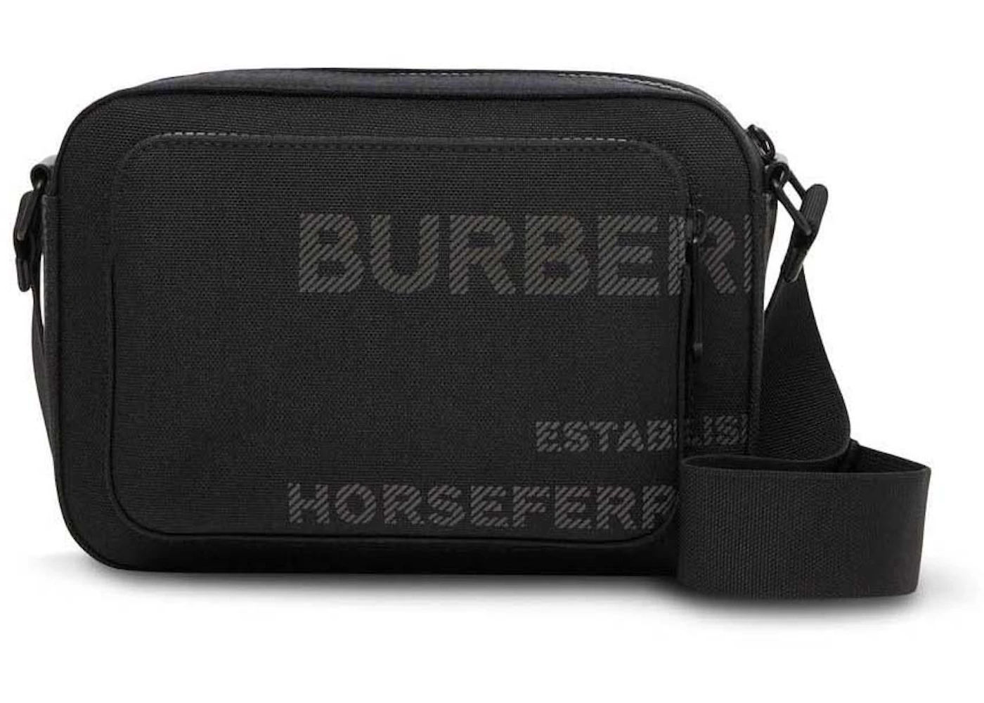 Burberry Bolso bandolera con estampado de logotipos negro in