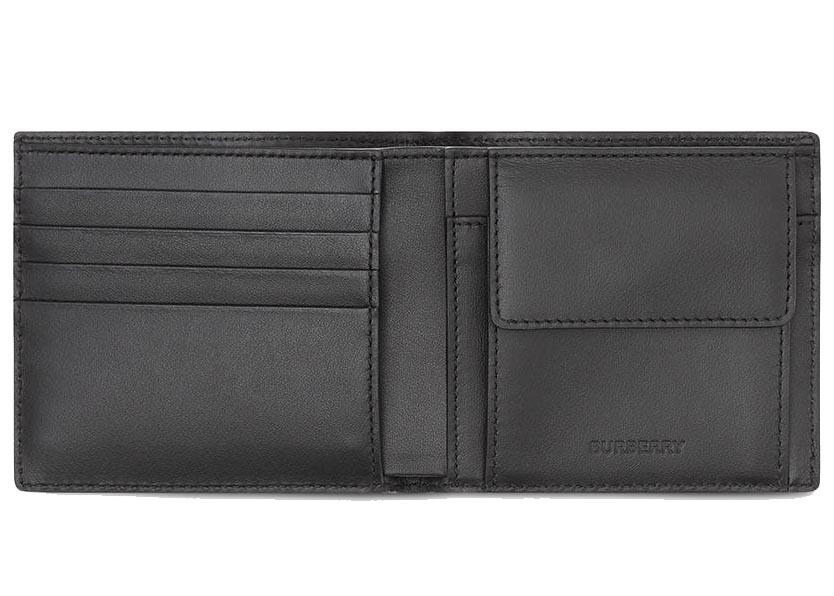 Burberry Grainy Leather International Bifold Wallet Black
