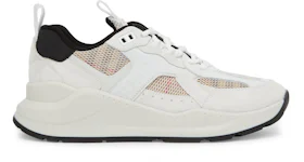 Burberry Logo Print Leather, Suede and Check Mesh Sneakers Archive Beige White (Women's)