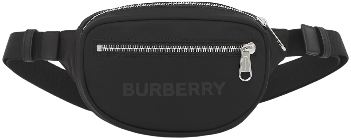 Black Burberry Nylon Belt Bag