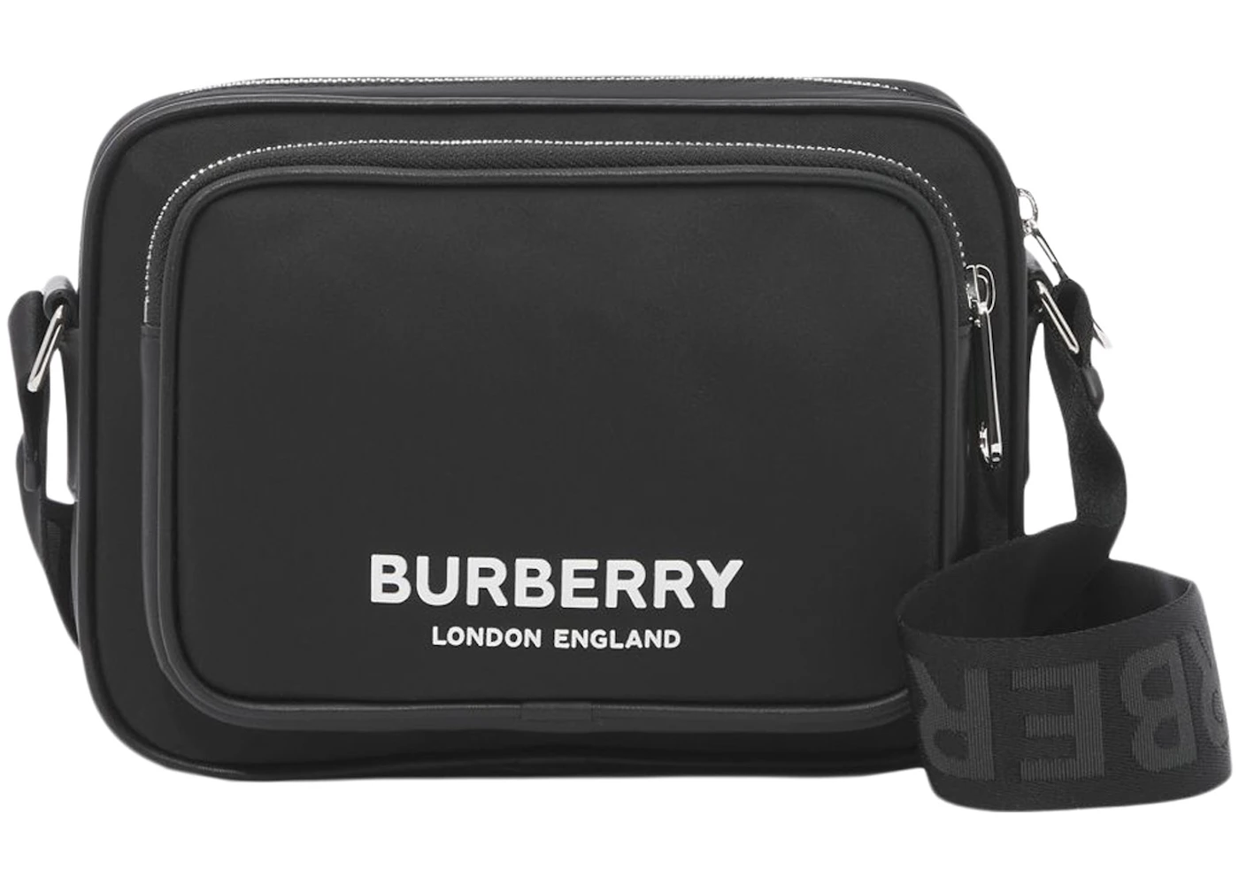 Burberry logo print nylon crossbody bag Clearance