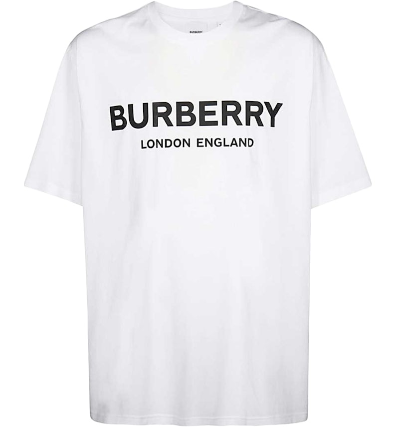 Camiseta Burberry Logo Print SS22 Blanco Hombre SS22 US