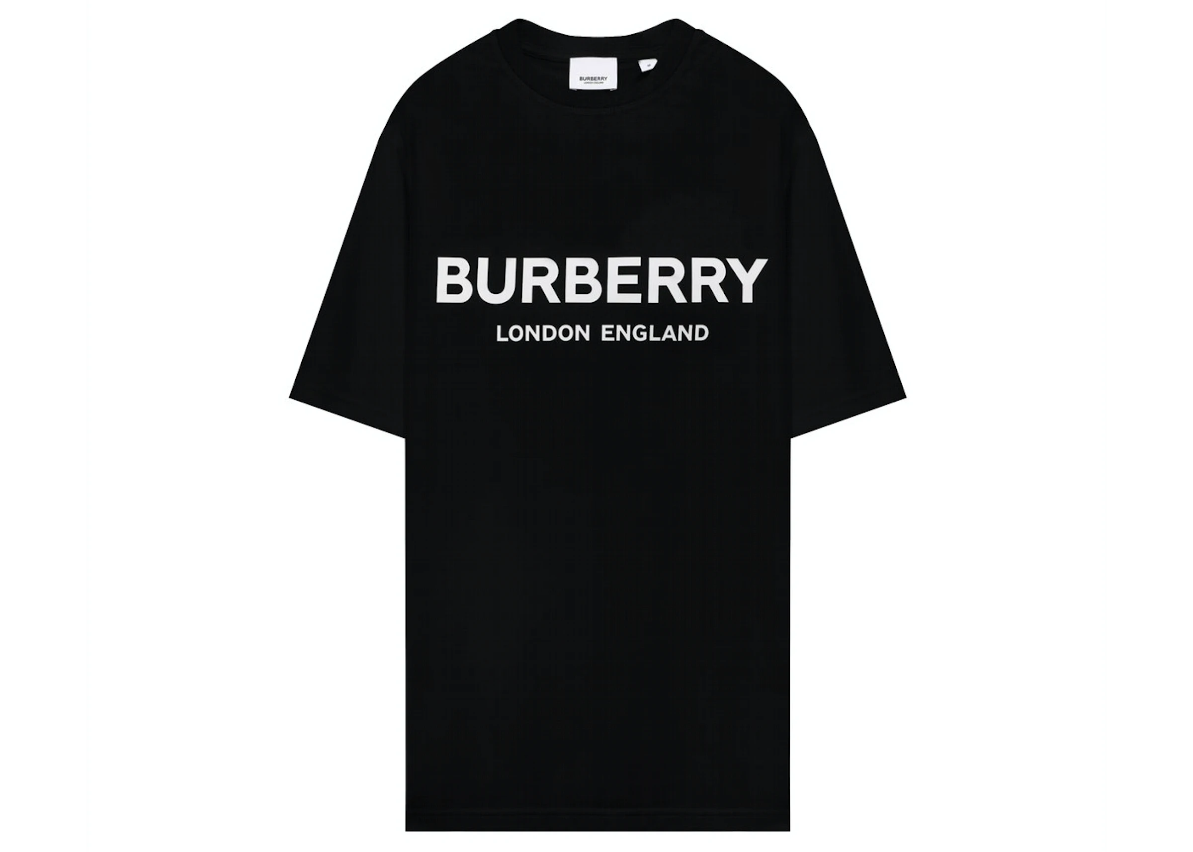 behind Engineers Sympton Burberry Logo Print T-shirt Black - SS21 - US