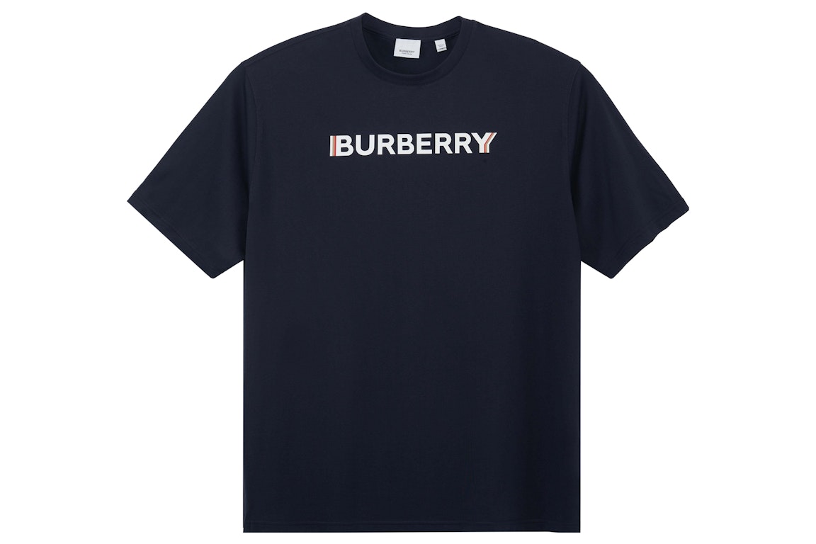Pre-owned Burberry Logo Print T-shirt Blue
