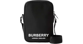 Burberry Logo Print Vertical Paddy Bag Black