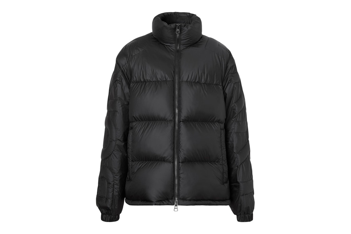 Pre-owned Burberry Logo Quilted Nylon Puffer Jacket Black